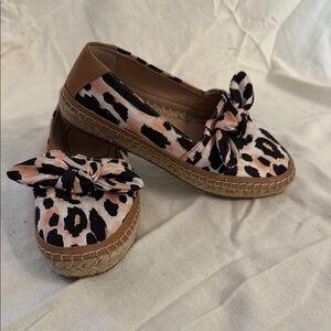 Leopard Print Espadrille Flats
